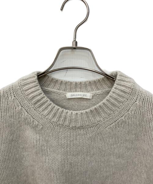 GALERIE VIE（ギャルリーヴィー）GALERIE VIE (ギャルリーヴィー) ファインウールクルーネックプルオーバー ライトグレー サイズ:Ｓの古着・服飾アイテム