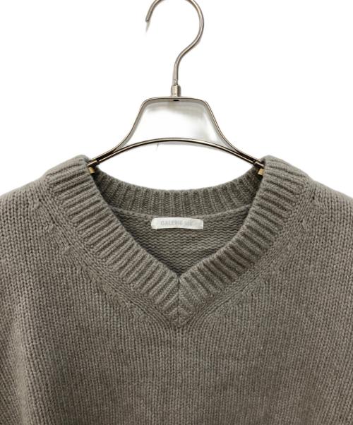 GALERIE VIE（ギャルリーヴィー）GALERIE VIE (ギャルリーヴィー) ファインウールVネックプルオーバーニット ブラウン サイズ:Ｓの古着・服飾アイテム