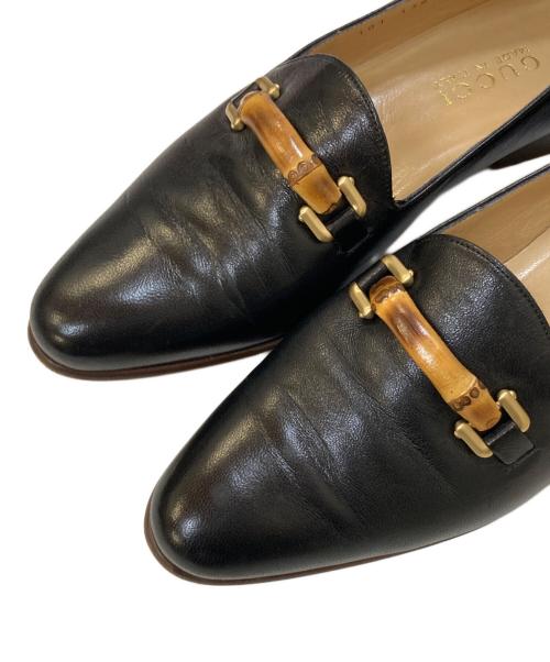 GUCCI（グッチ）GUCCI (グッチ) バンブービットローファー ブラック サイズ:37 1/2の古着・服飾アイテム