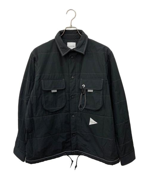and wander（アンドワンダー）and wander (アンドワンダー) T/C alpha shirt jacket ブラック サイズ:SIZE 3の古着・服飾アイテム