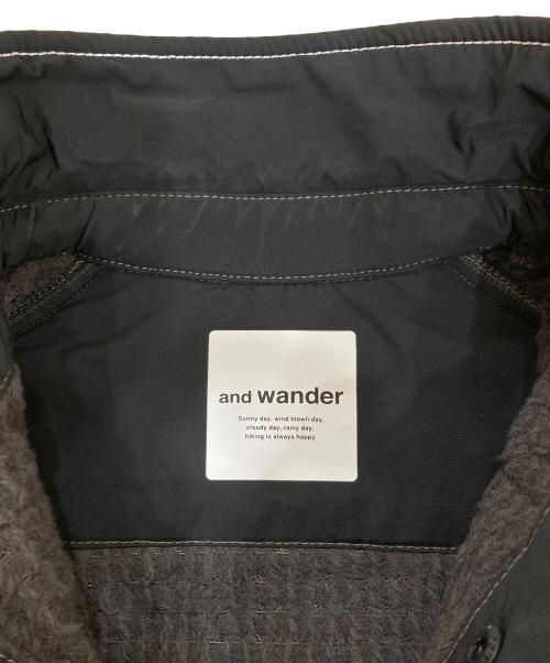 and wander（アンドワンダー）and wander (アンドワンダー) T/C alpha shirt jacket ブラック サイズ:SIZE 3の古着・服飾アイテム