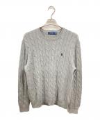 POLO RALPH LAURENポロ・ラルフローレン）の古着「ケーブルニット　ポロ・ラルフローレン」｜グレー