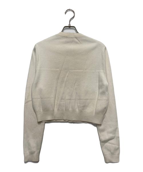 CABAN（キャバン）CABaN (キャバン) コットンカシミヤクルーネックカーディガン アイボリー サイズ:XSの古着・服飾アイテム