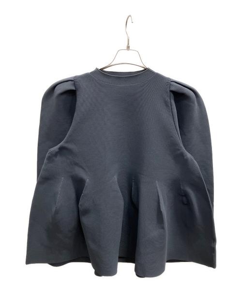 machatt（マチャット）machatt (マチャット) ホールガーメントタックスリーブニット グレー サイズ:フリーの古着・服飾アイテム