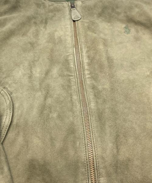POLO RALPH LAUREN（ポロ・ラルフローレン）POLO RALPH LAUREN (ポロ・ラルフローレン) スウェードブルゾン　ポロ・ラルフローレン カーキ サイズ:Ｍの古着・服飾アイテム