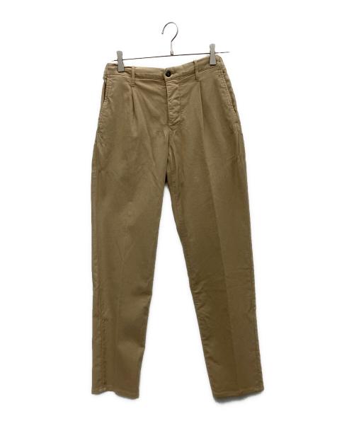 INCOTEX（インコテックス）INCOTEX (インコテックス) コットンストレッチサテン1Pテーパードパンツ ベージュ サイズ:73．5cm（W29）の古着・服飾アイテム