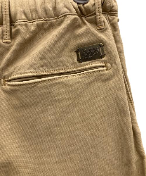 INCOTEX（インコテックス）INCOTEX (インコテックス) コットンストレッチサテン1Pテーパードパンツ ベージュ サイズ:73．5cm（W29）の古着・服飾アイテム