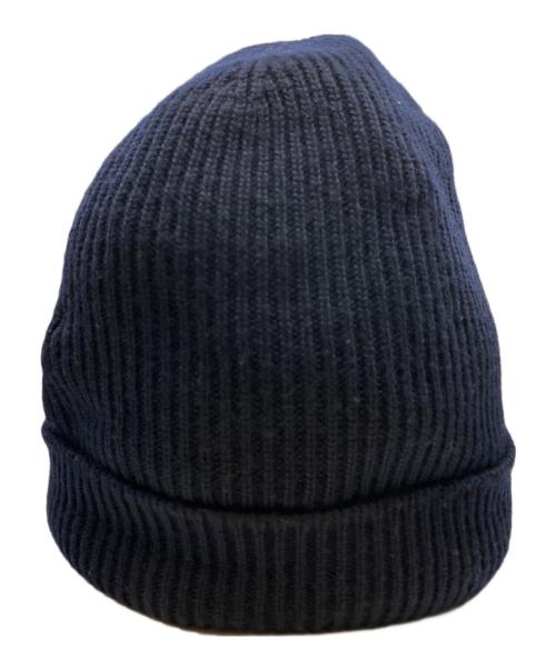 MONCLER（モンクレール）MONCLER (モンクレール) ワッペンデザインニット帽/ビーニー/ニットキャップ ネイビー サイズ:FREEの古着・服飾アイテム