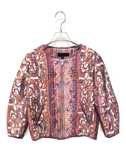 ISABEL MARANT（イザベルマラン）ISABEL MARANT (イザベルマラン) ノーカラー中綿ジャケット マルチカラー サイズ:34の古着・服飾アイテム