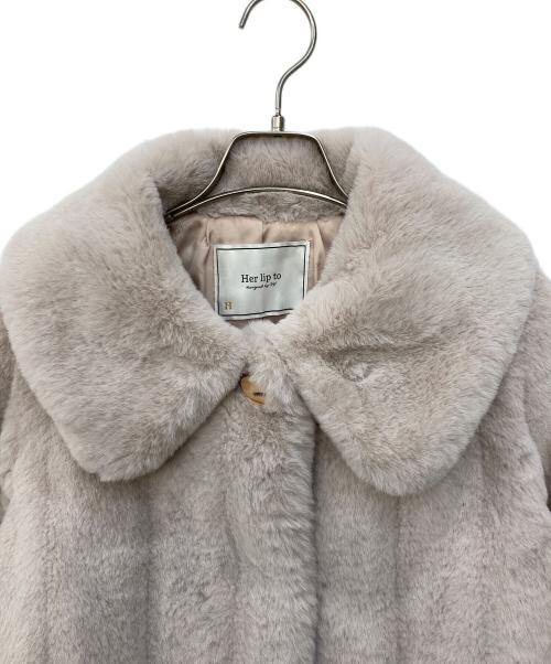 HER LIP TO（ハーリップトゥ）Her lip to (ハーリップトゥ) Winter Love Faux Fur Coat ピンク サイズ:Ｍの古着・服飾アイテム