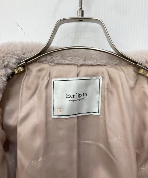 HER LIP TO（ハーリップトゥ）Her lip to (ハーリップトゥ) Winter Love Faux Fur Coat ピンク サイズ:Ｍの古着・服飾アイテム