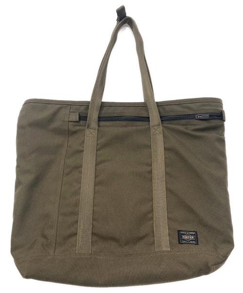 PORTER（ポーター）PORTER (ポーター) TOTE BAG カーキの古着・服飾アイテム