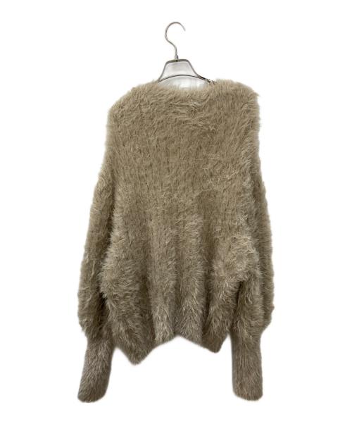 la belle etude（ラベルエチュード）la belle Etude (ラベルエチュード) フェザーヤーンリラックス2wayカーディガン ベージュ サイズ:FREEの古着・服飾アイテム