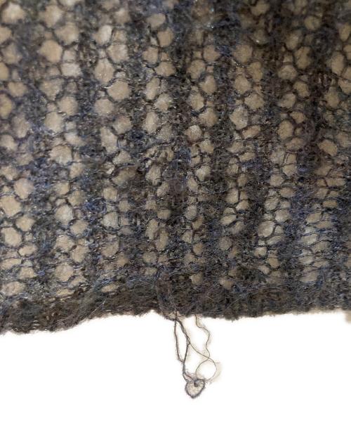 Lily Brown（リリーブラウン）Lily Brown (リリーブラウン) 透かし編みフリルニットワンピース グレー サイズ:FREEの古着・服飾アイテム