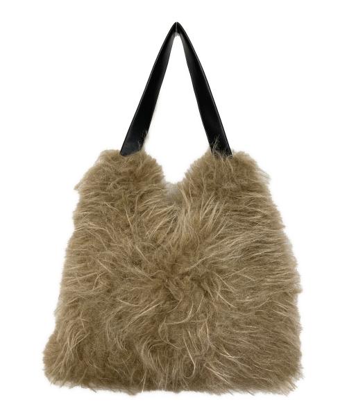 DOUDOU（ドゥドゥ）DOUDOU (ドゥドゥ) ビッグファーバッグ ベージュの古着・服飾アイテム