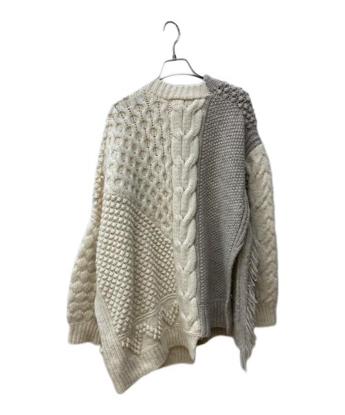 Venit（ヴェニット）Venit (ヴェニット) ケーブルニット ホワイト サイズ:38の古着・服飾アイテム