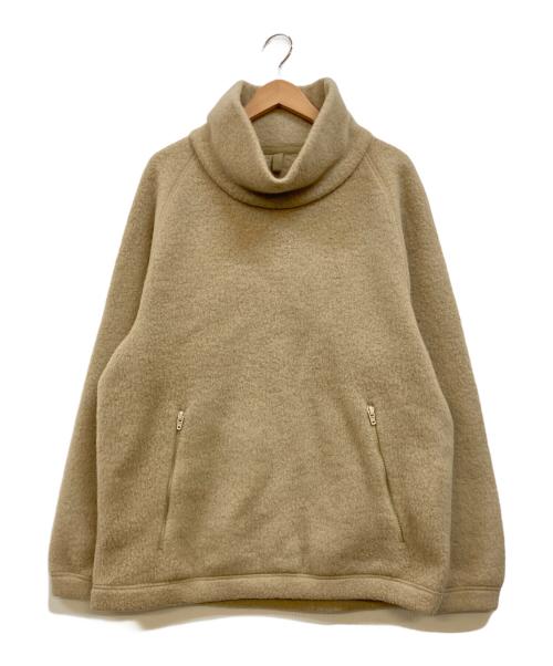 YAECA（ヤエカ）YAECA (ヤエカ) ウールスタンドネックプルオーバー ベージュ サイズ:Mの古着・服飾アイテム