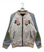 ALLY & DIAアリーアンドダイア）の古着「REVERSIBLE SOUVENIR JACKET」｜ブラック×ライトグレー