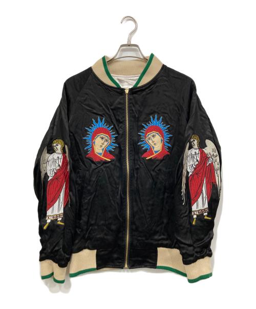 ALLY & DIA（アリーアンドダイア）ALLY & DIA (アリーアンドダイア) REVERSIBLE SOUVENIR JACKET ブラック×ライトグレー サイズ:Mの古着・服飾アイテム