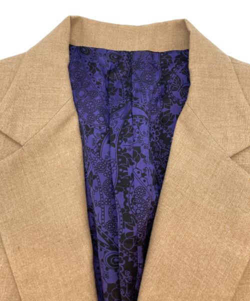 Needles（ニードルズ）Needles (ニードルズ) パピヨンペイズリー裏地レーヨンブレンドシングルブレストジャケット ベージュ サイズ:Sの古着・服飾アイテム