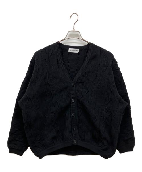 COOTIE PRODUCTIONS（クーティープロダクツ）COOTIE PRODUCTIONS (クーティープロダクツ) 3D Jacquard Solotex Knit Cardigan　3Dニットカーディガン ブラック サイズ:Ｓの古着・服飾アイテム