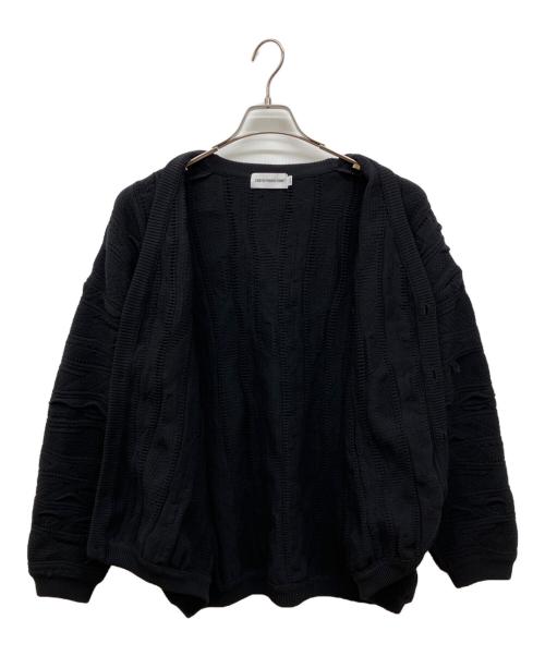 COOTIE PRODUCTIONS（クーティープロダクツ）COOTIE PRODUCTIONS (クーティープロダクツ) 3D Jacquard Solotex Knit Cardigan　3Dニットカーディガン ブラック サイズ:Ｓの古着・服飾アイテム