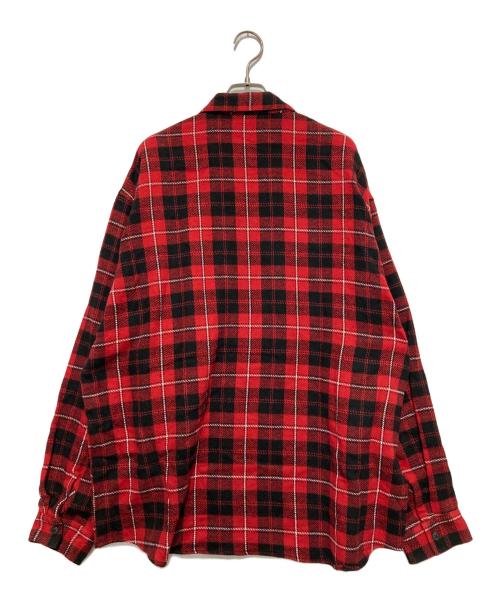 ROTTWEILER（ロットワイラー）ROTTWEILER (ロットワイラー) R9 CHECK OPENCOLLAR SHIRT レッド サイズ:Mの古着・服飾アイテム