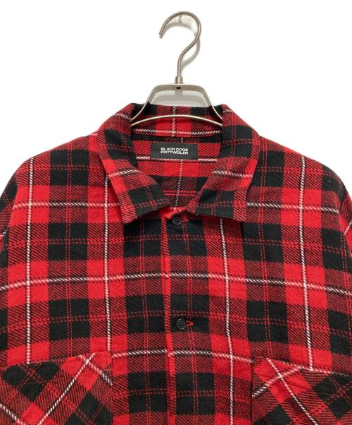 ROTTWEILER（ロットワイラー）ROTTWEILER (ロットワイラー) R9 CHECK OPENCOLLAR SHIRT レッド サイズ:Mの古着・服飾アイテム