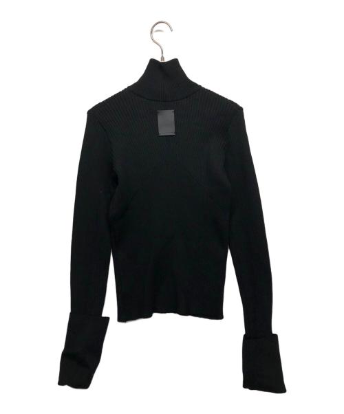 LIVINGTONE（リヴィントーン）LIVINGTONE (リヴィントーン) DOLK ZIPPER FLY HIGH NECK KNIT ブラック サイズ:Fの古着・服飾アイテム