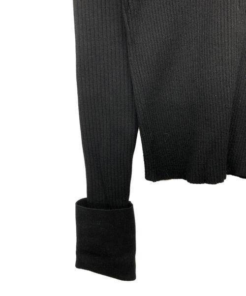 LIVINGTONE（リヴィントーン）LIVINGTONE (リヴィントーン) DOLK ZIPPER FLY HIGH NECK KNIT ブラック サイズ:Fの古着・服飾アイテム