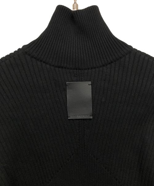 LIVINGTONE（リヴィントーン）LIVINGTONE (リヴィントーン) DOLK ZIPPER FLY HIGH NECK KNIT ブラック サイズ:Fの古着・服飾アイテム