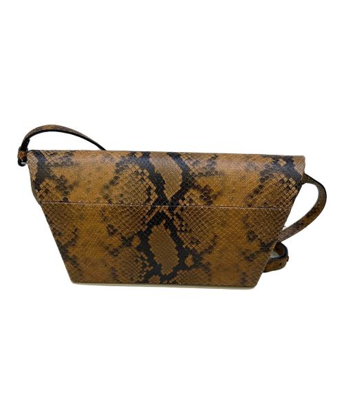 Maison Margiela（メゾンマルジェラ）Maison Margiela (メゾンマルジェラ) Snatched パイソンショルダーバッグ ブラウンの古着・服飾アイテム