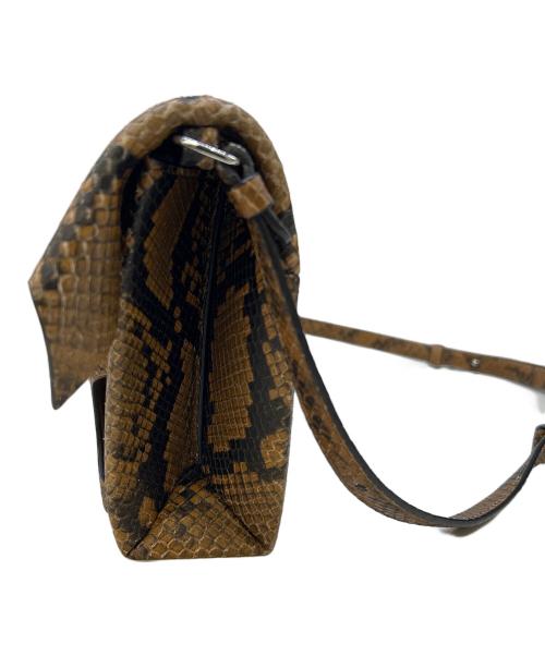 Maison Margiela（メゾンマルジェラ）Maison Margiela (メゾンマルジェラ) Snatched パイソンショルダーバッグ ブラウンの古着・服飾アイテム