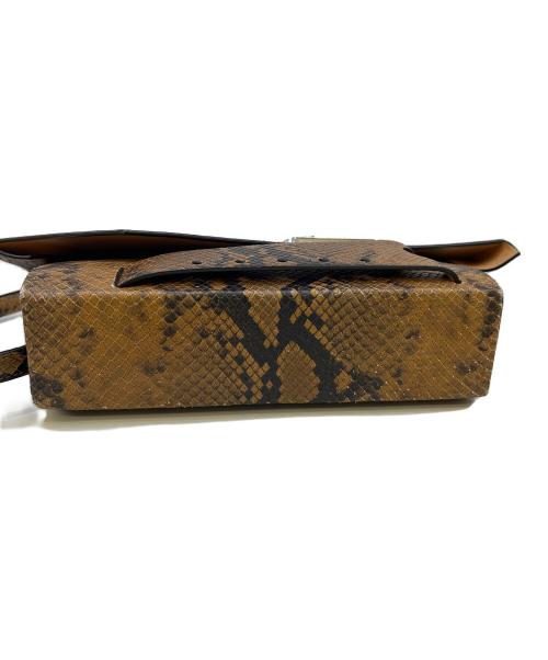 Maison Margiela（メゾンマルジェラ）Maison Margiela (メゾンマルジェラ) Snatched パイソンショルダーバッグ ブラウンの古着・服飾アイテム