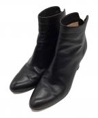 PELLICOペリーコ）の古着「バックジップショートブーツ」｜ブラック