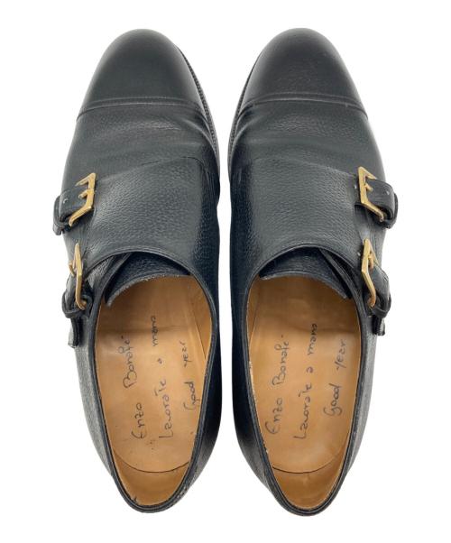 ENZO BONAFE（エンツォボナフェ）Enzo bonafe (エンツォボナフェ) ダブルモンクストラップシューズ ブラック サイズ:7の古着・服飾アイテム