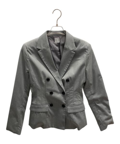L'AUBE BLANC（ローブ ブラン）L'AUBE BLANC (ローブ ブラン) Waist Shape Jacket グレー サイズ:フリーの古着・服飾アイテム
