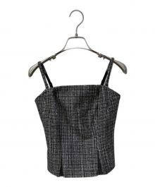 HER LIP TO（ハーリップトゥ）の古着「Summer Tweed Peplum Top」｜ブラック