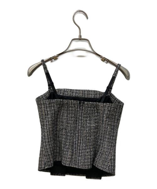 HER LIP TO（ハーリップトゥ）HER LIP TO (ハーリップトゥ) Summer Tweed Peplum Top ブラック サイズ:Mの古着・服飾アイテム
