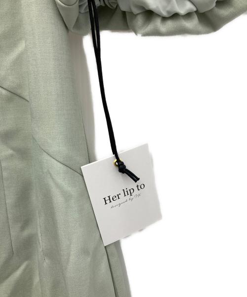 HER LIP TO（ハーリップトゥ）HER LIP TO (ハーリップトゥ) Dreamscape Twill Dress ライトグリーン サイズ:Mの古着・服飾アイテム