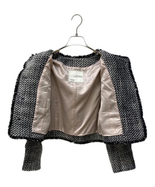 HER LIP TO（ハーリップトゥ）HER LIP TO (ハーリップトゥ) Wool-Blend Fancy Tweed Jacket ブラック サイズ:Ⅿの古着・服飾アイテム