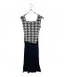 Her lip to（ハーリップトゥ）の古着「Her Hound stooth Belted Knit Dress」｜ブラック