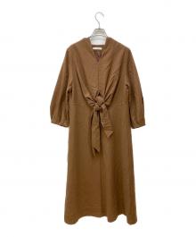 ASTRAET（アストラット）の古着「キーネック TIE ワンピース」｜ブラウン