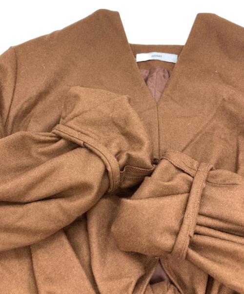 ASTRAET（アストラット）ASTRAET (アストラット) キーネック TIE ワンピース ブラウンの古着・服飾アイテム