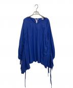 BASERANGEベースレンジ）の古着「HONDA BLOUSE RAW SILK」｜ブルー