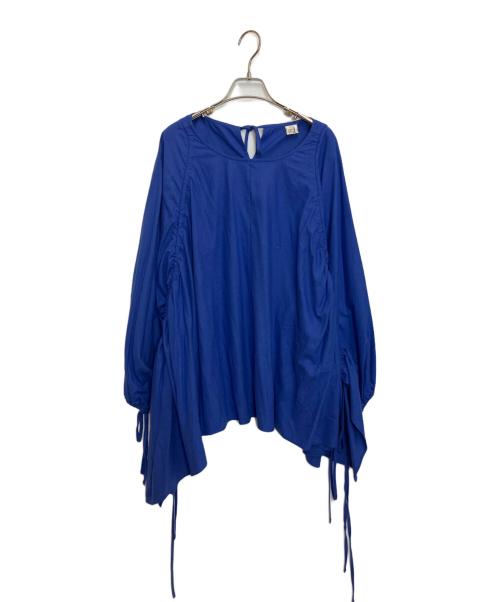 BASERANGE（ベースレンジ）BASERANGE (ベースレンジ) HONDA BLOUSE RAW SILK ブルー サイズ:Freeの古着・服飾アイテム