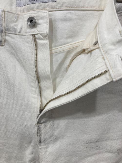 FRAMeWORK（フレームワーク）FRAMeWORK (フレームワーク) 箔プリントデニムパンツ ホワイト サイズ:38の古着・服飾アイテム