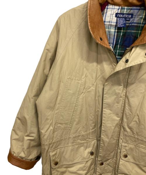 NAUTICA（ノーティカ）NAUTICA (ノーティカ) 90s レザーカラーハンティングジャケット ベージュ サイズ:Mの古着・服飾アイテム