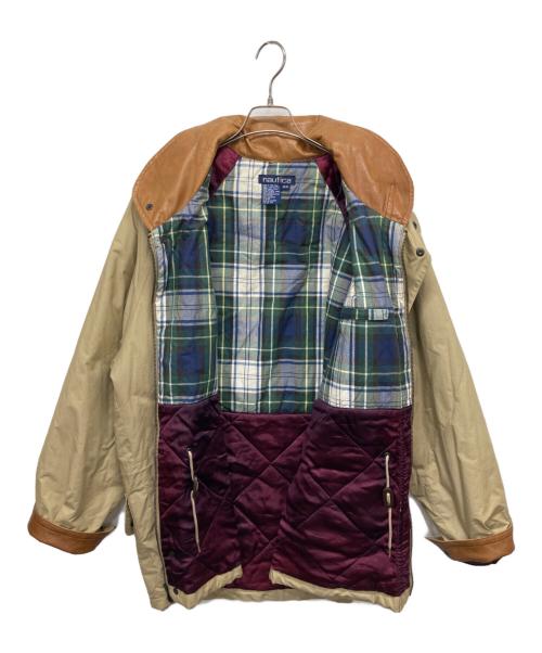 NAUTICA（ノーティカ）NAUTICA (ノーティカ) 90s レザーカラーハンティングジャケット ベージュ サイズ:Mの古着・服飾アイテム