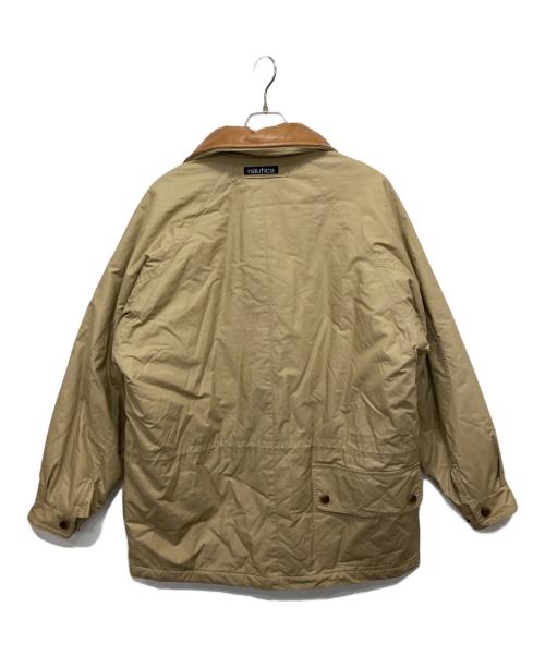 NAUTICA（ノーティカ）NAUTICA (ノーティカ) 90s レザーカラーハンティングジャケット ベージュ サイズ:Mの古着・服飾アイテム